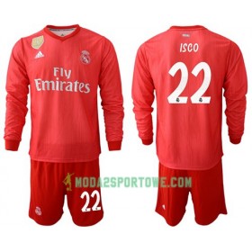 Koszulka Real Madryt Isco 22 Dziecięcy Trzeci Stroje Piłkarskie 2018/19 Długi Rękaw